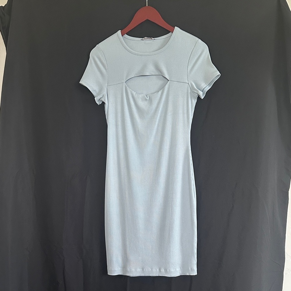 Elegant Light Blue Women's Dress